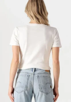 witte tommy hilfiger t-shirt new slim cody v-nk ss