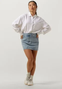 witte tommy jeans blouses tjw sp ovr linen shirt