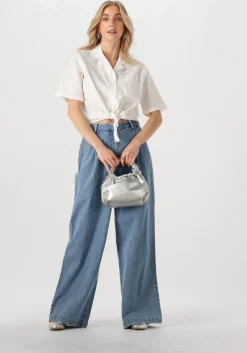 witte tommy jeans blouses tjw crp linen ss shirt