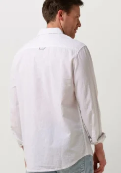 witte tommy jeans casual overhemd tjm reg linen blend shirt