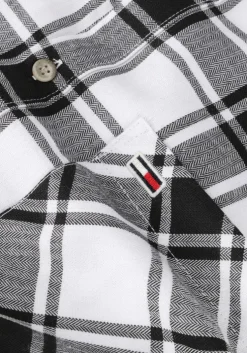 witte tommy jeans casual overhemd tjm check flannel shirt