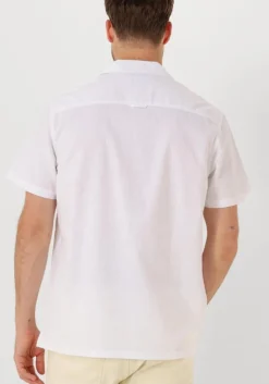 witte tommy jeans casual overhemd tjm linen blend camp ss ext