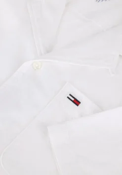 witte tommy jeans casual overhemd tjm linen blend camp ss ext
