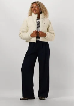 witte tommy jeans gewatteerde jas tjw crp teddy essential puffer