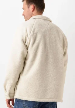 witte tommy jeans jack tjm xs badge teddy overshirt