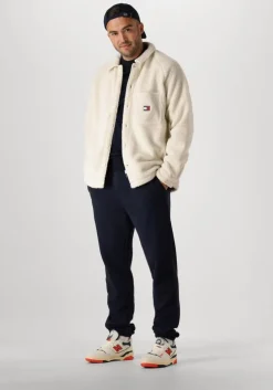 witte tommy jeans jack tjm xs badge teddy overshirt