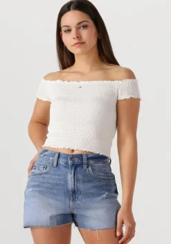 witte tommy jeans top tjw crp smock top