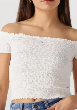 witte tommy jeans top tjw crp smock top