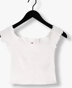 witte tommy jeans top tjw crp smock top