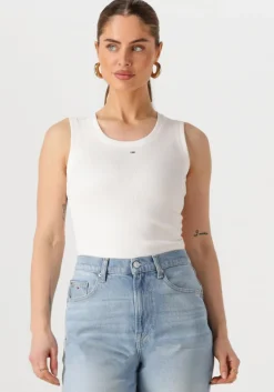 witte tommy jeans top tjw essential rib tank ext