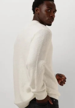 witte tommy jeans trui tjm reg waffle sweater