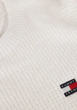 witte tommy jeans trui tjm reg waffle sweater