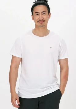 witte tommy jeans t-shirt tjm slim jaspe c neck