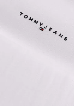 witte tommy jeans t-shirt tjm rlx linear logo tee