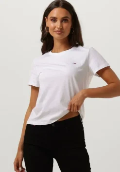 witte tommy jeans t-shirt tjw regular jersey c neck