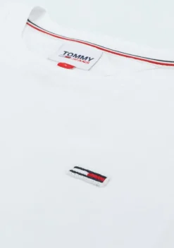 witte tommy jeans t-shirt tjw regular jersey c neck