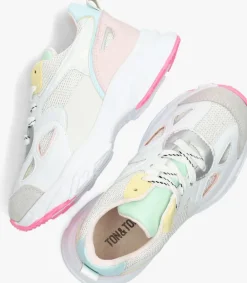 witte ton & ton lage sneakers wera