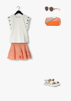 witte ton & ton platte sandalen alba