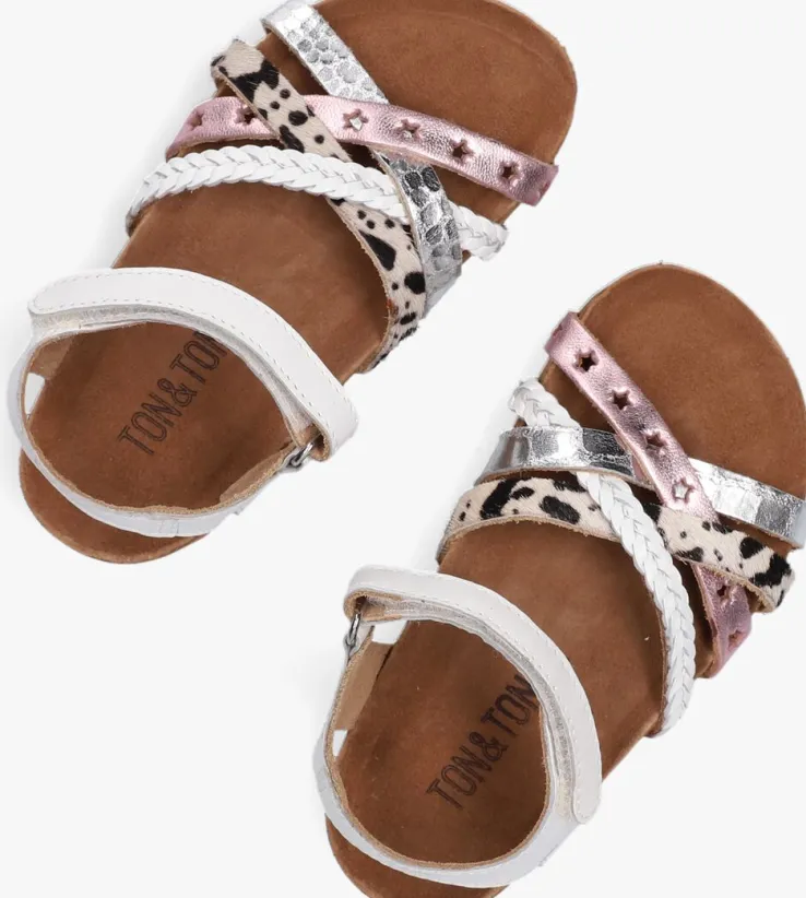 witte ton & ton platte sandalen pl_omo08