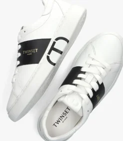 witte twinset milano lage sneakers 241tcp010