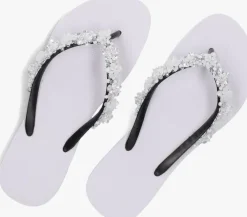 witte uzurii teenslippers precious bloom white