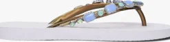 witte uzurii teenslippers copa cabana blue