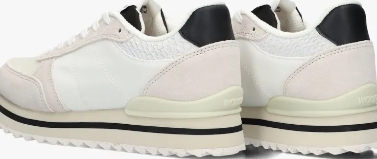 witte woden lage sneakers ronja plateau
