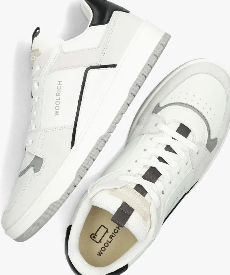 witte woolrich lage sneakers low basket