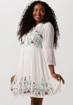 witte y.a.s. mini jurk yaschella 3/4 tunic dress s. fest