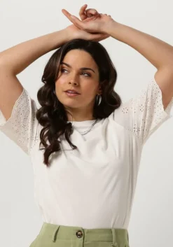 witte y.a.s. t-shirt yaslex ss top w. emb sleeves s.