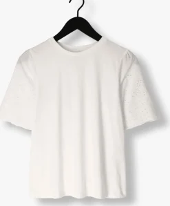 witte y.a.s. t-shirt yaslex ss top w. emb sleeves s.