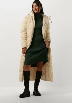 zand another label gewatteerde jas mille long puffer