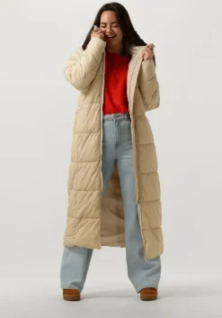 zand another label gewatteerde jas mille long puffer