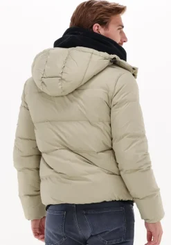 zand calvin klein gewatteerde jas essentials down jacket
