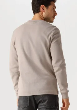 zand calvin klein trui woven label waffle ls tee