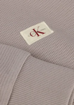 zand calvin klein trui woven label waffle ls tee