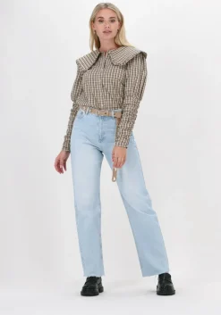 zand co'couture blouses cilia collar check shirt