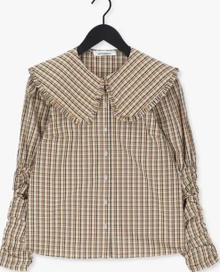 zand co'couture blouses cilia collar check shirt