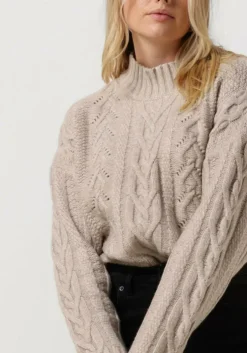 zand co'couture trui jenesse cable crop knit