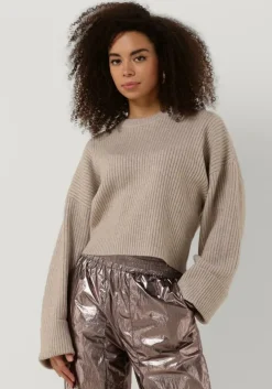 zand co'couture trui row box knit o-knit