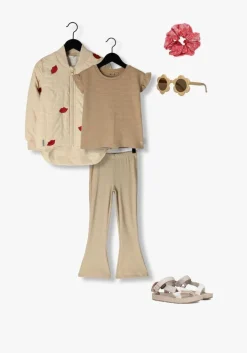 zand daily7 flared broek flared glitter pants