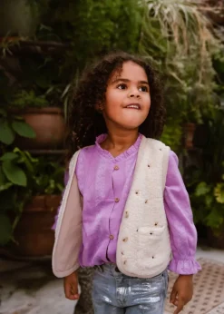 zand daily7 gilet teddy gilet embroidery