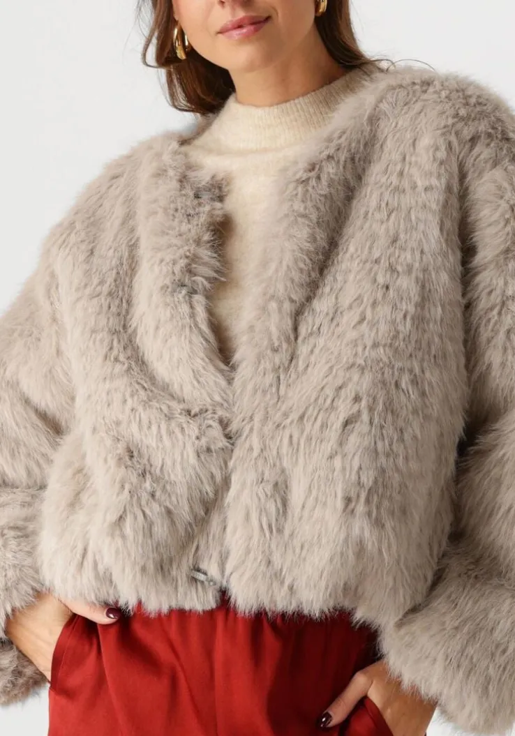 zand drykorn faux fur jas kilchurn