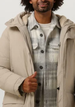 zand elvine gewatteerde jas povel