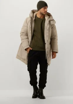 zand elvine gewatteerde jas povel