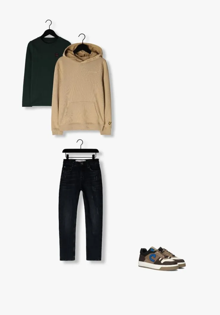 zand lyle & scott truien/vesten script embroidered hoodie