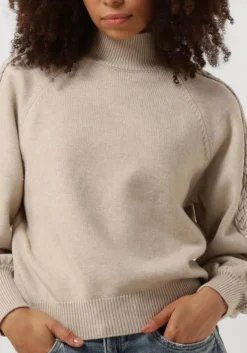 zand minus trui vera high neck knit pullover