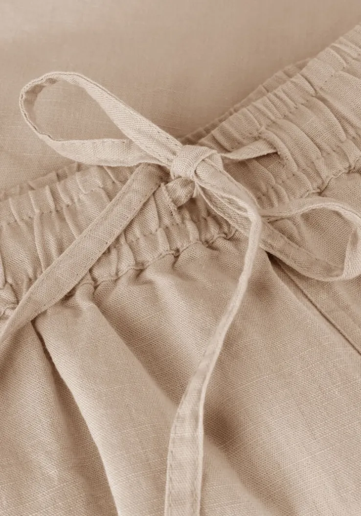 zand neo noir broeken shea linen shorts