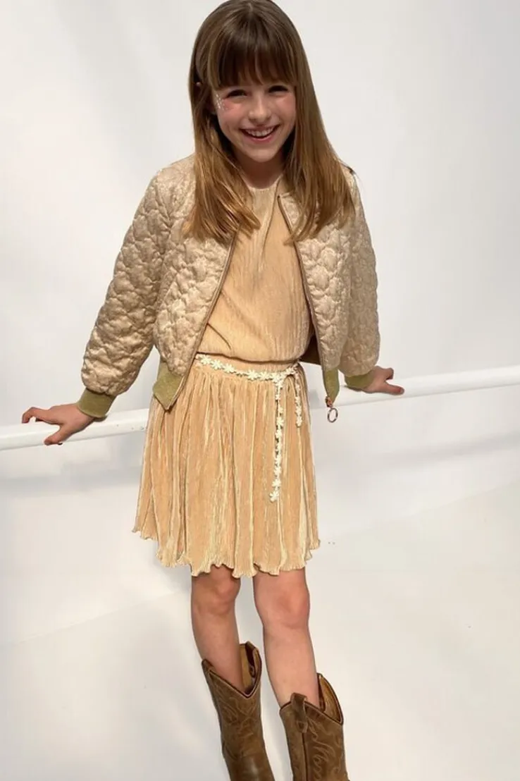 zand nono mini jurk merel plissee dress