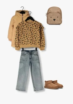 zand nono teddy jas baybee reversible mid long hooded jacket